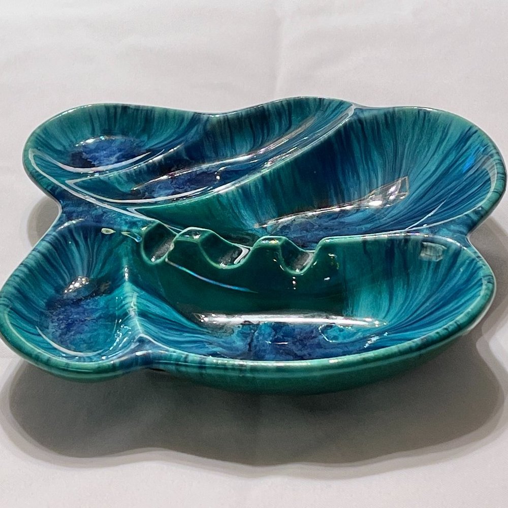 Green/Blue Vintage Royal Haeger #2071 Ashtray